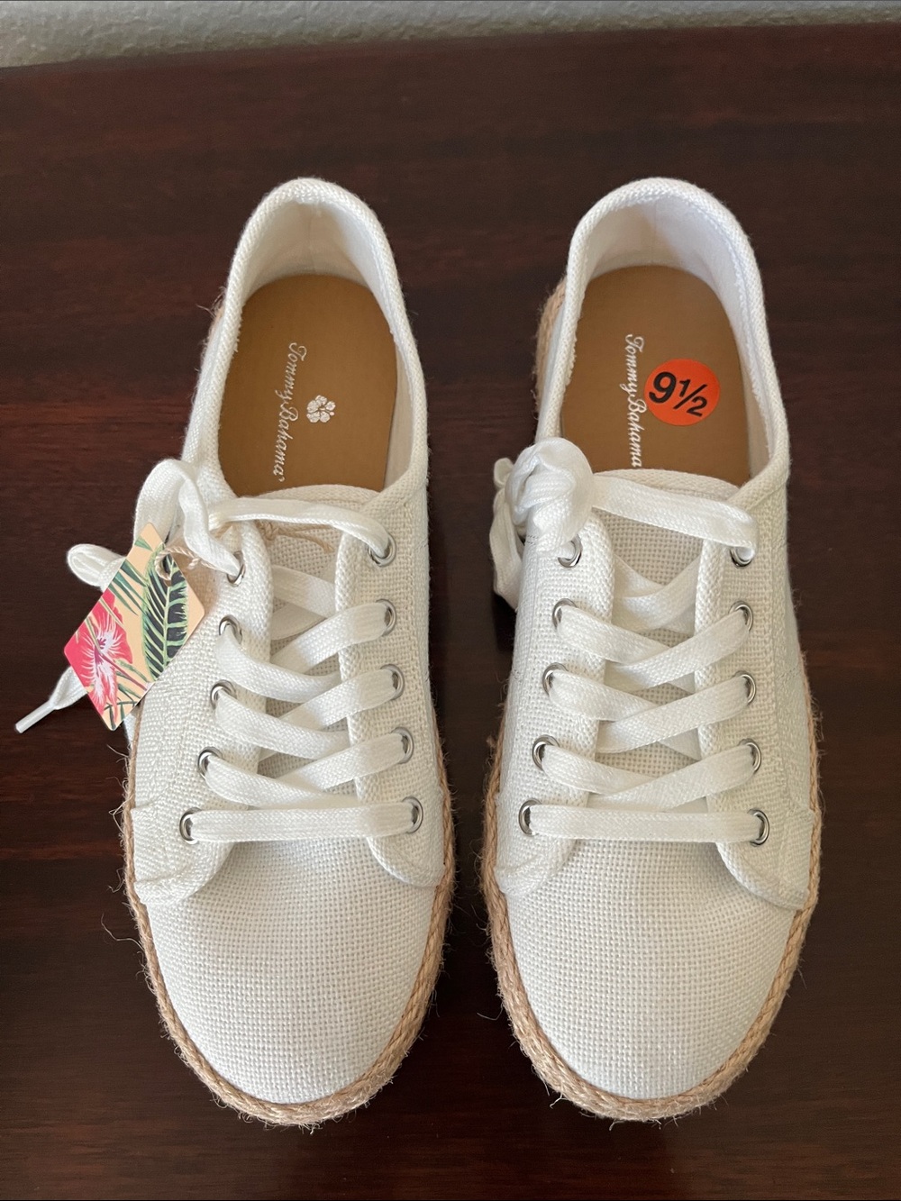 NWT Tommy Bahama Galana White Espadrille Sneakers